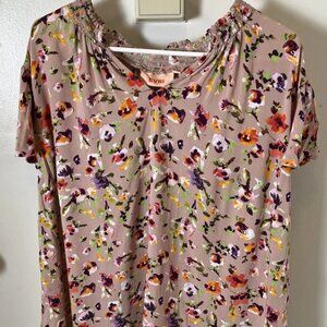 EVRI Women’s Floral Boho V-Neck Blouse 2XL NWT Plus Size Smock Top